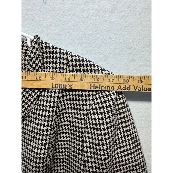 Preston & York Womens Houndstooth Blazer Size 10 Black & White 100% Lined - Picture 4 of 9